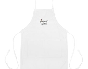 Aunt Sandy's Embroidered Apron w/ Pockets