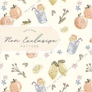 SUMMER - Non - Exclusive Digital Pattern, Watercolour Fruit, Seamless Design for Fabric