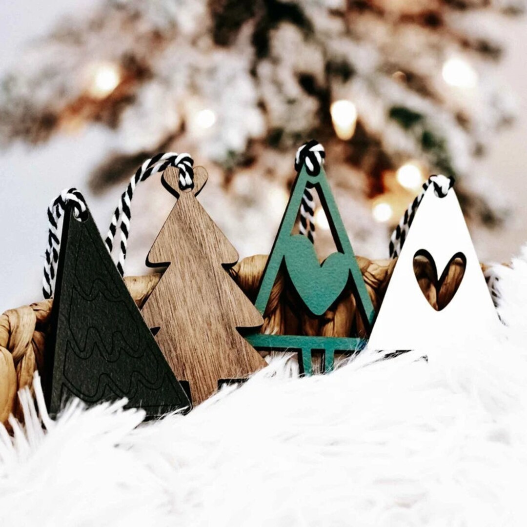 Set of 16 Natural Christmas Tree Ornament Boho Christmas Etsy