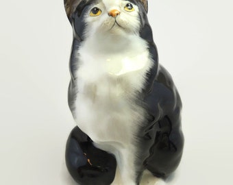 Goebel Cat Figurine Porcelain Multicolor Vintage German 1980s