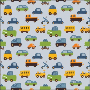 Seamless Repeating Pattern - Transportation - Cars, Trucks, Bicycles for Kids