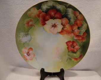 Weimar, Germany Hand Painted porcelain Charger Plate.