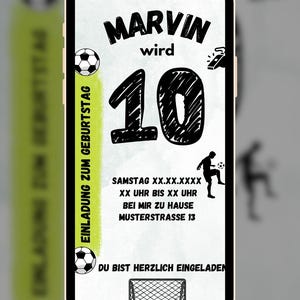 Invitation birthday football
