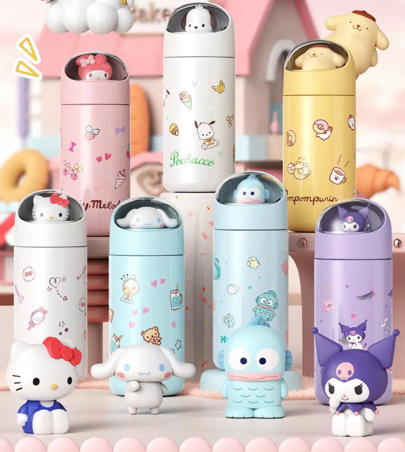 500ml Kids Cute Unicorn Water Bottle Sport Plastic Shaker Portable Bottle  Milk Carton Novelty