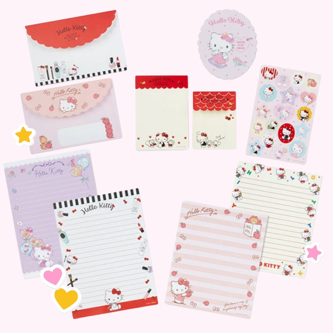 Sanrio Hello Kitty Letter Set Letter Envelope Paper Set Kawaii Anime My