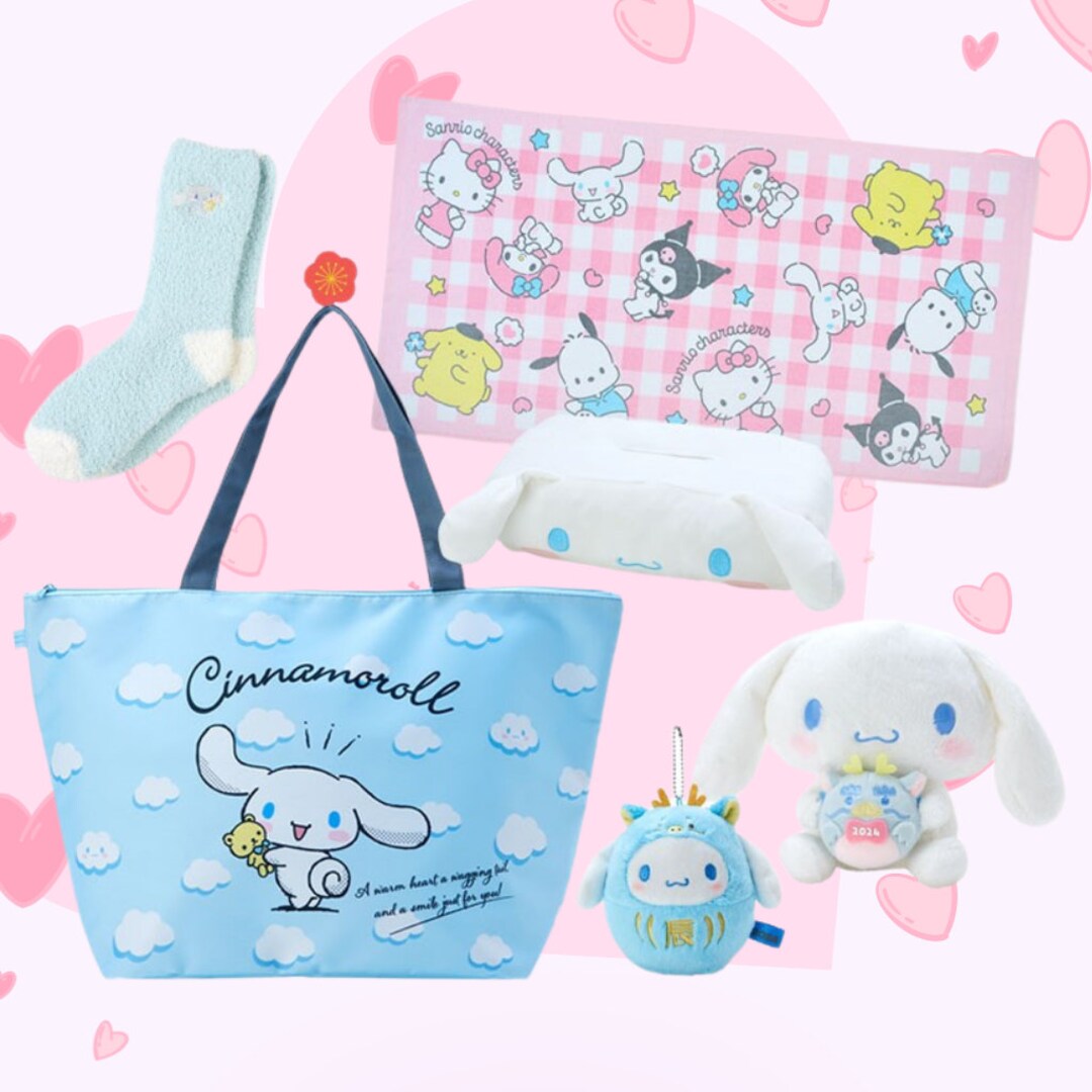 Sanrio Cinnamoroll Happy Gift Bag 2024 Zodiac Year Gift Idea Accessories Bundle Etsy