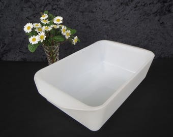 Large Pyrex White Glass Loaf Pan