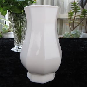 Octagonal Milk Glass Posy Vase