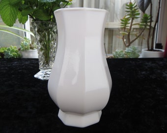 Octagonal Milk Glass Posy Vase