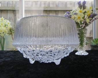 Littala &quot;Ultima Thule&quot; Round Glass Serving Bowl Designed by Tapio Wirkkala