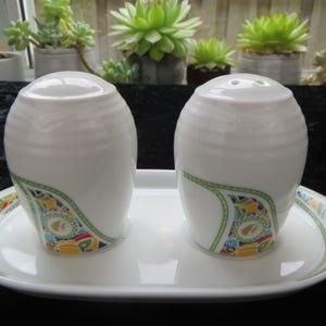 Malaysia Airlines Bone China Egg Shaped Salt and Pepper Shaker Set by Noritake