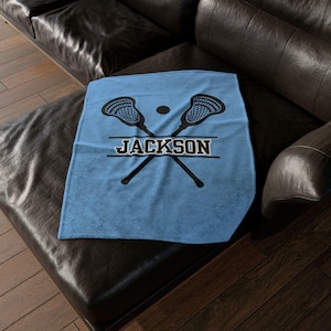 Personalized lacrosse blanket, Custom lacrosse Throw Gift, Birthday & Christmas Gift, Soft Polyester Blanket, lacrosse player gift, lacrosse