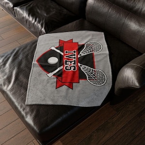 Personalized lacrosse blanket, Custom lacrosse Throw Gift, Birthday & Christmas Gift, Soft Polyester Blanket, lacrosse player gift, lacrosse