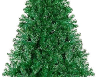 Sapin de Noël artificiel de 1,8 m, sapin de Noël en pin avec 800 branches, assemblage facile, base en métal pliable, décorations de Noël - Vert