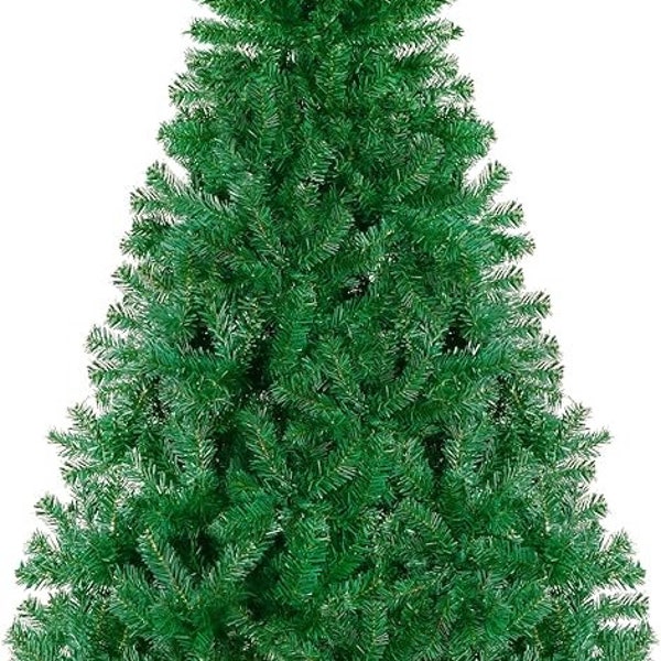 Künstlicher Weihnachtsbaum 6ft,Weihnachtsbäume Kiefer mit 800 Astspitzen, Einfache Montage, Faltbarer Metallfuß, Weihnachtsschmuck - Grün