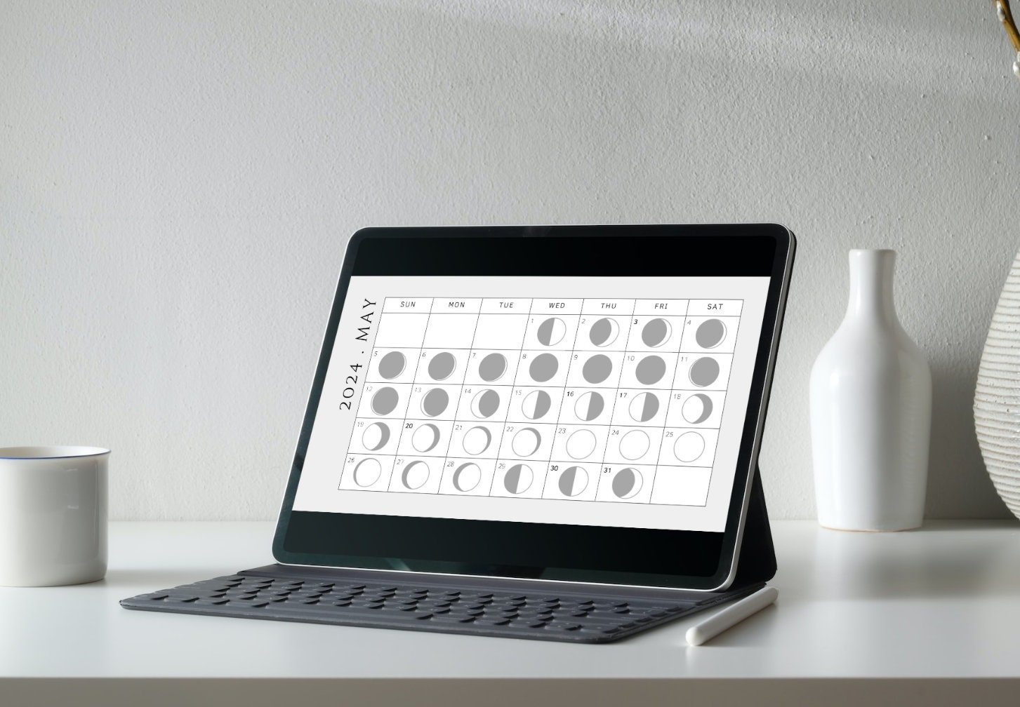 LUNAR CALENDAR 2024 PRINTABLE PDF FREE DOWNLOAD visual data 7