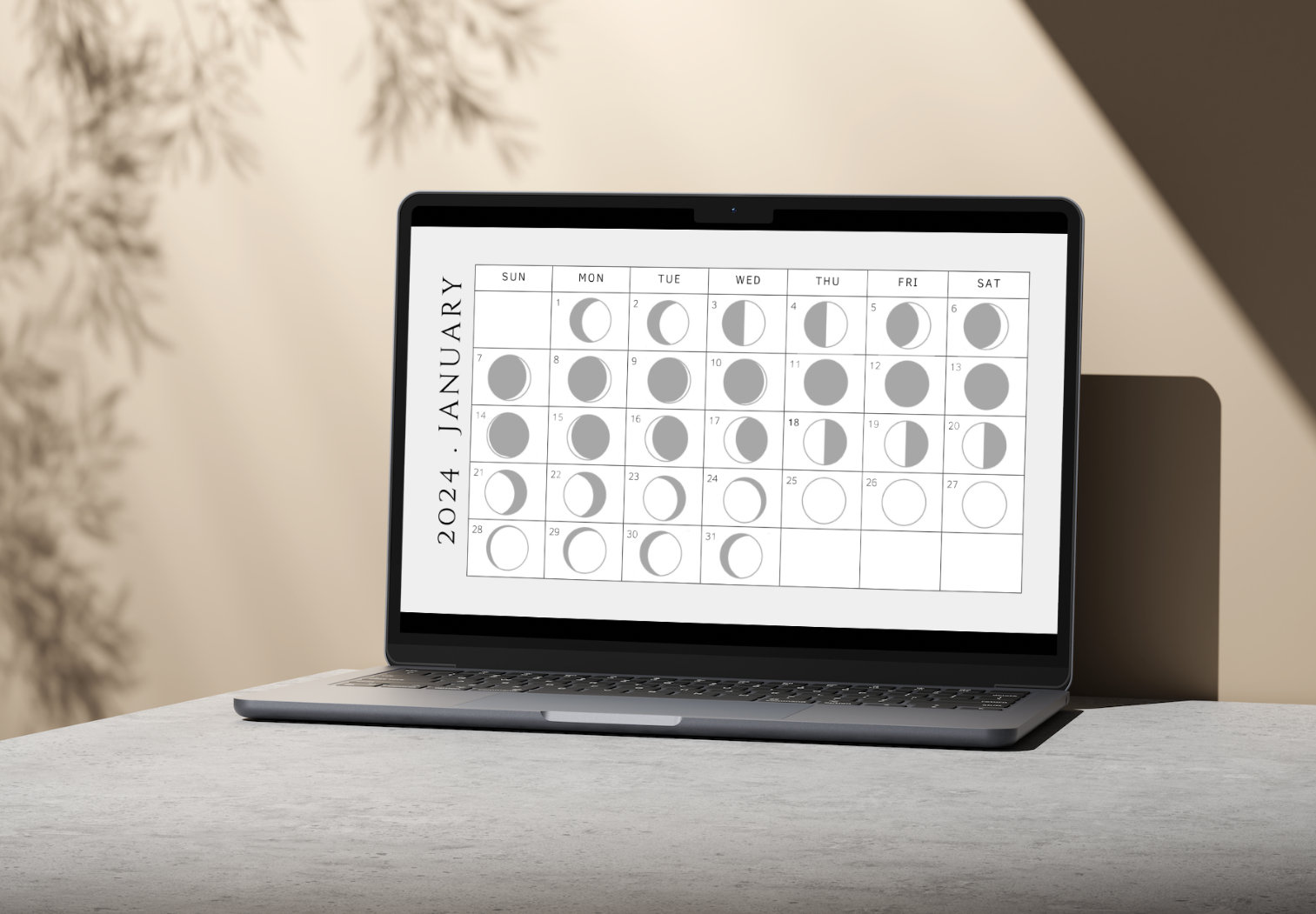 LUNAR CALENDAR 2024 PRINTABLE PDF FREE DOWNLOAD visual data 6