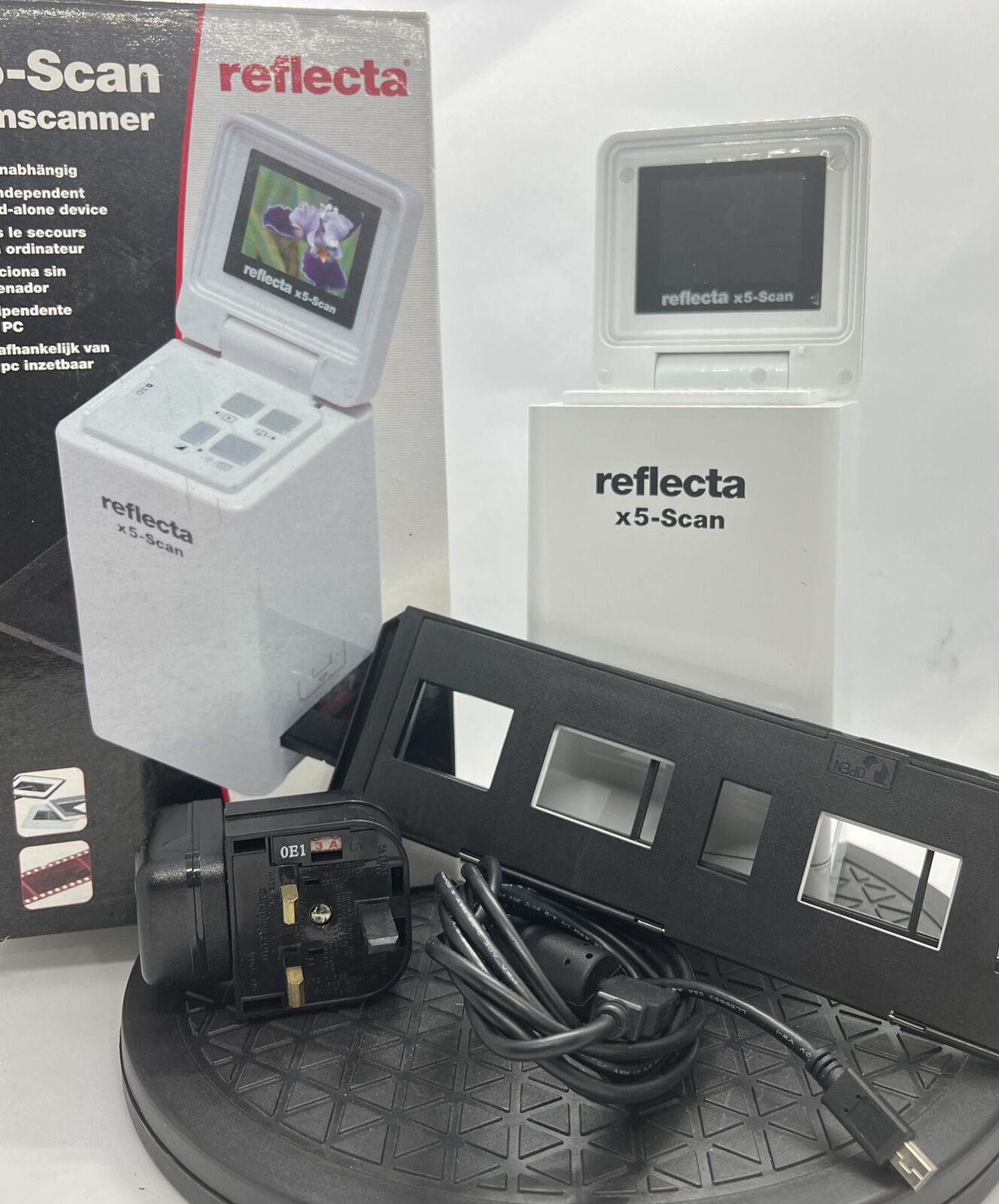 Reflecta X5 Scan Film Scanner With Box,cable,adapter,manuals fully  Tested434 