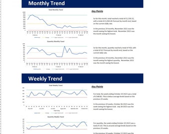 Universal Sales Analysis Tool - Create an AUTOMATED 4 page report in 5 minutes - universal perfect for e commerce