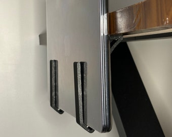Support Pour Ordinateur Portable Sous Bureau - En Acier Carbone Réglable (0-30 Mm) - Gain De Place Et Rangement