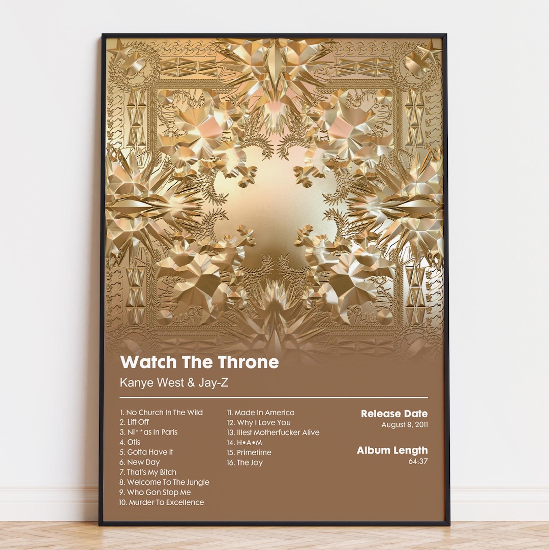 Kanye West & Jay-z - Watch the Throne - Album Poster Print - Etsy