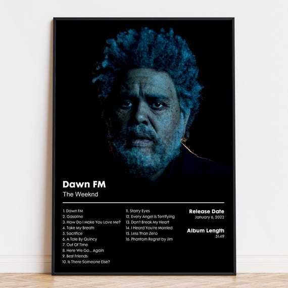 The Weeknd - Dawn FM - Album Poster Print - Etsy