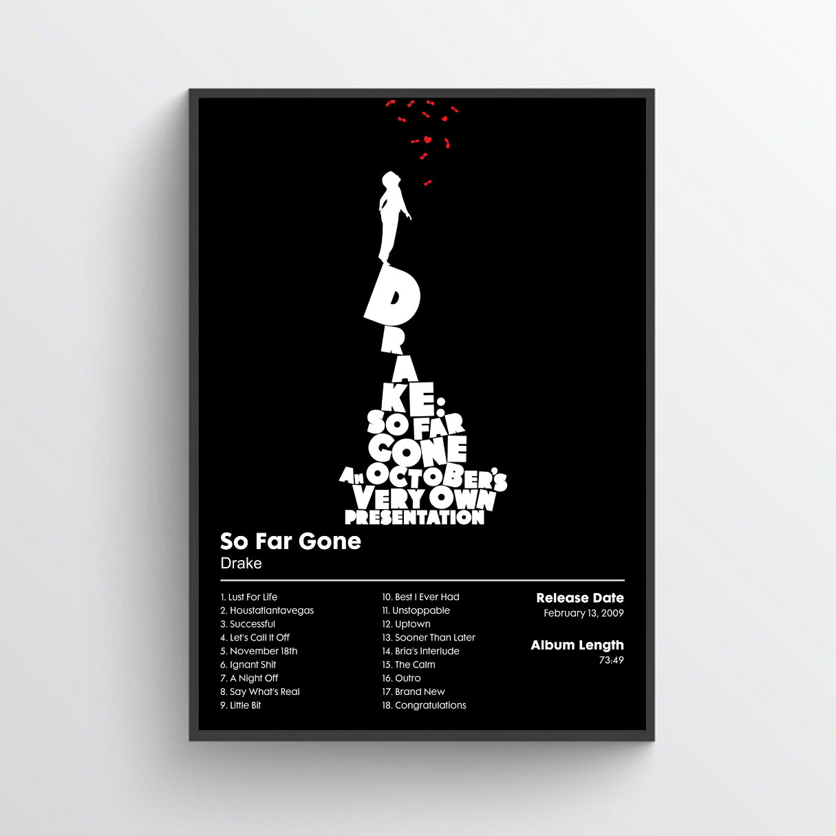 人気アイテムランキング so - Drake Far Etsy - Poster Album - Gone ミュージシャン