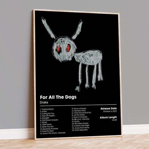 Drake - for All the Dogs - Album Poster Print - Etsy