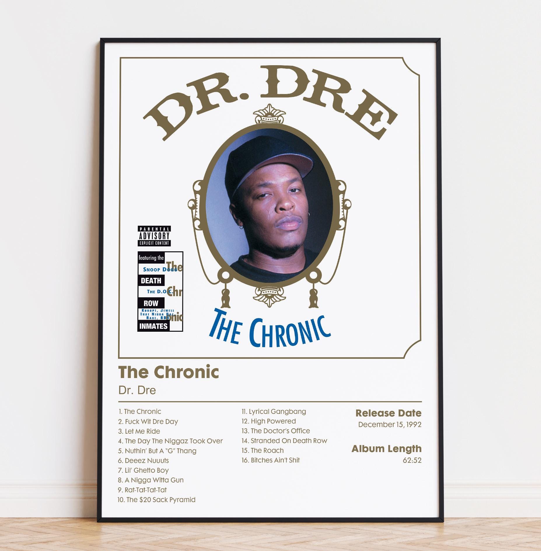 Dr. Dre - the Chronic - Album Poster Print - Etsy