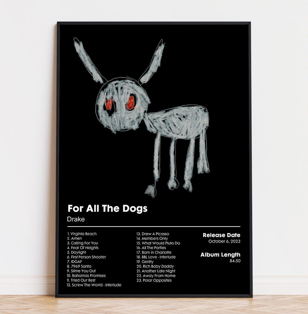Drake - for All the Dogs - Album Poster Print - Etsy