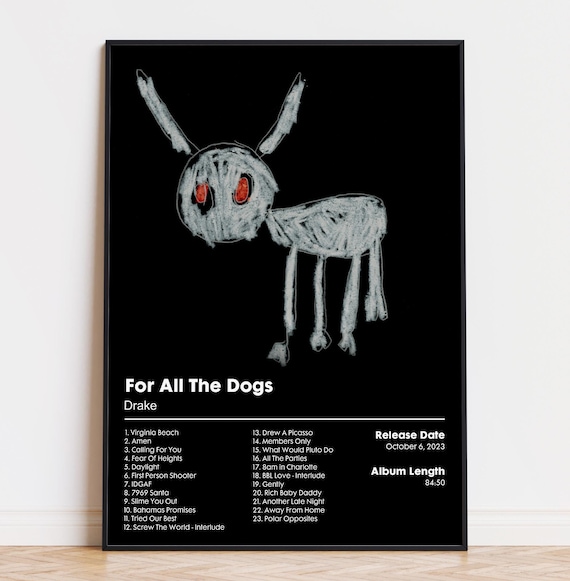 Drake - for All the Dogs - Album Poster Print - Etsy