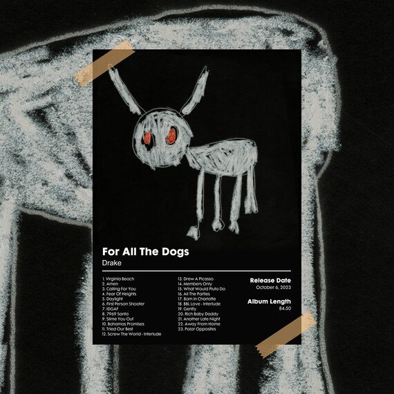 Drake - for All the Dogs - Album Poster - Etsy