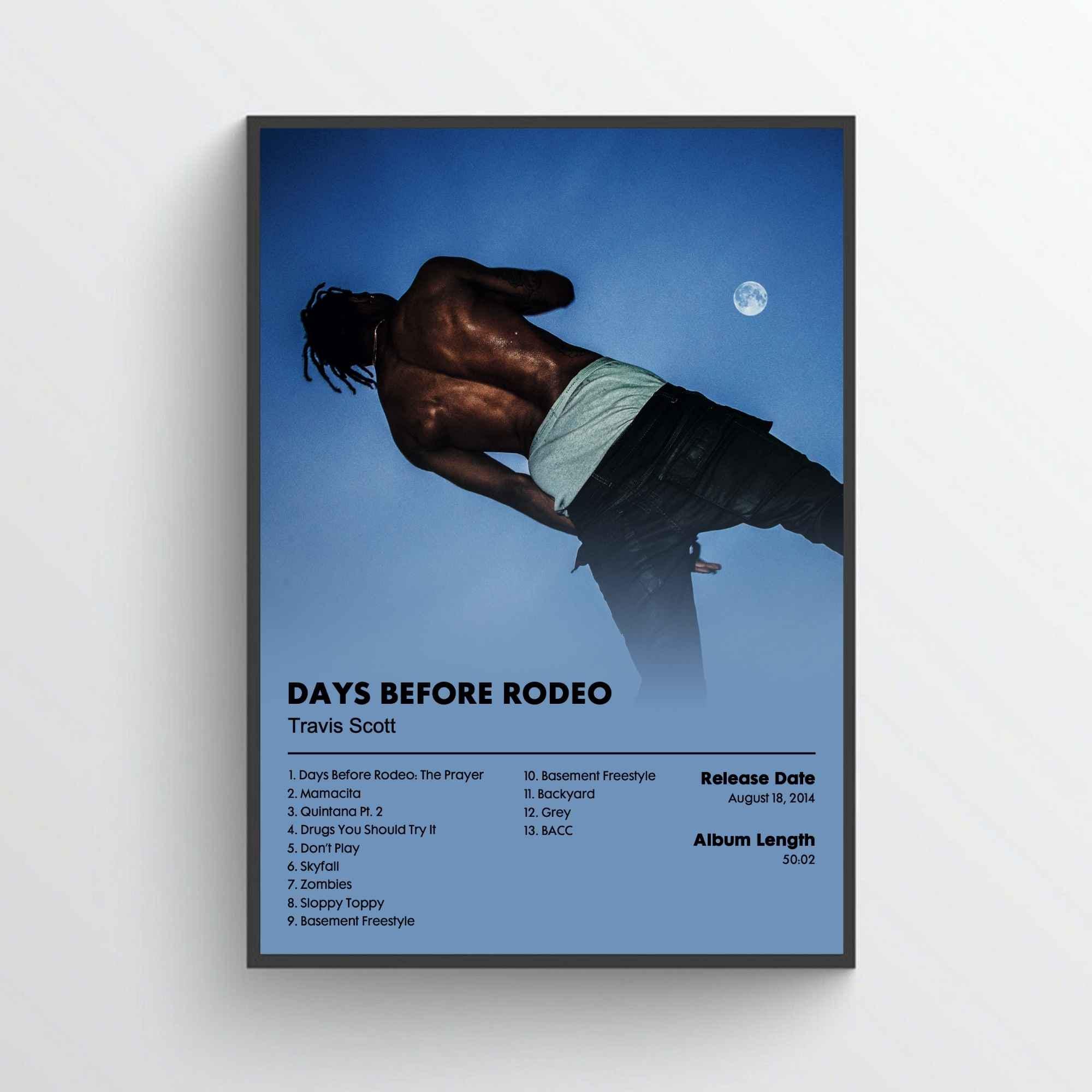 Travis Scott - Days Before Rodeo - Album Poster - Etsy