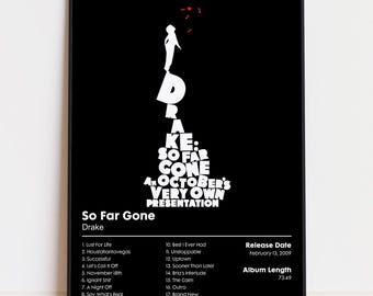 Drake - so Far Gone - Album Poster Print - Etsy
