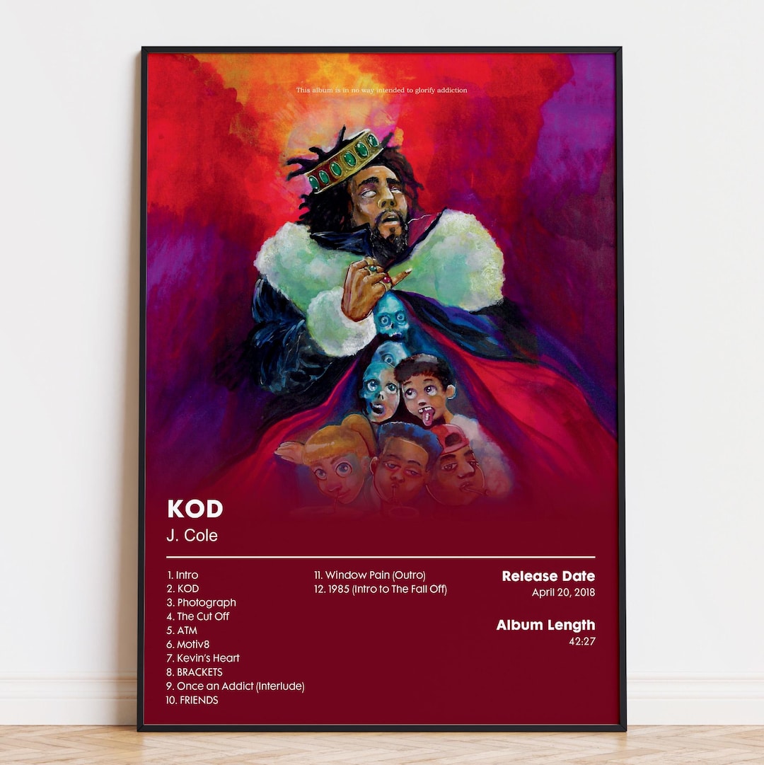 J. Cole KOD Poster (Album Cover) ポスター A1 J. Cole - KOD Album Cover Poster | Architeg Prints | Architeg Prints