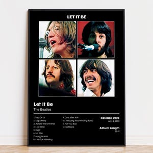 Beatles Let It Be Poster - Etsy UK