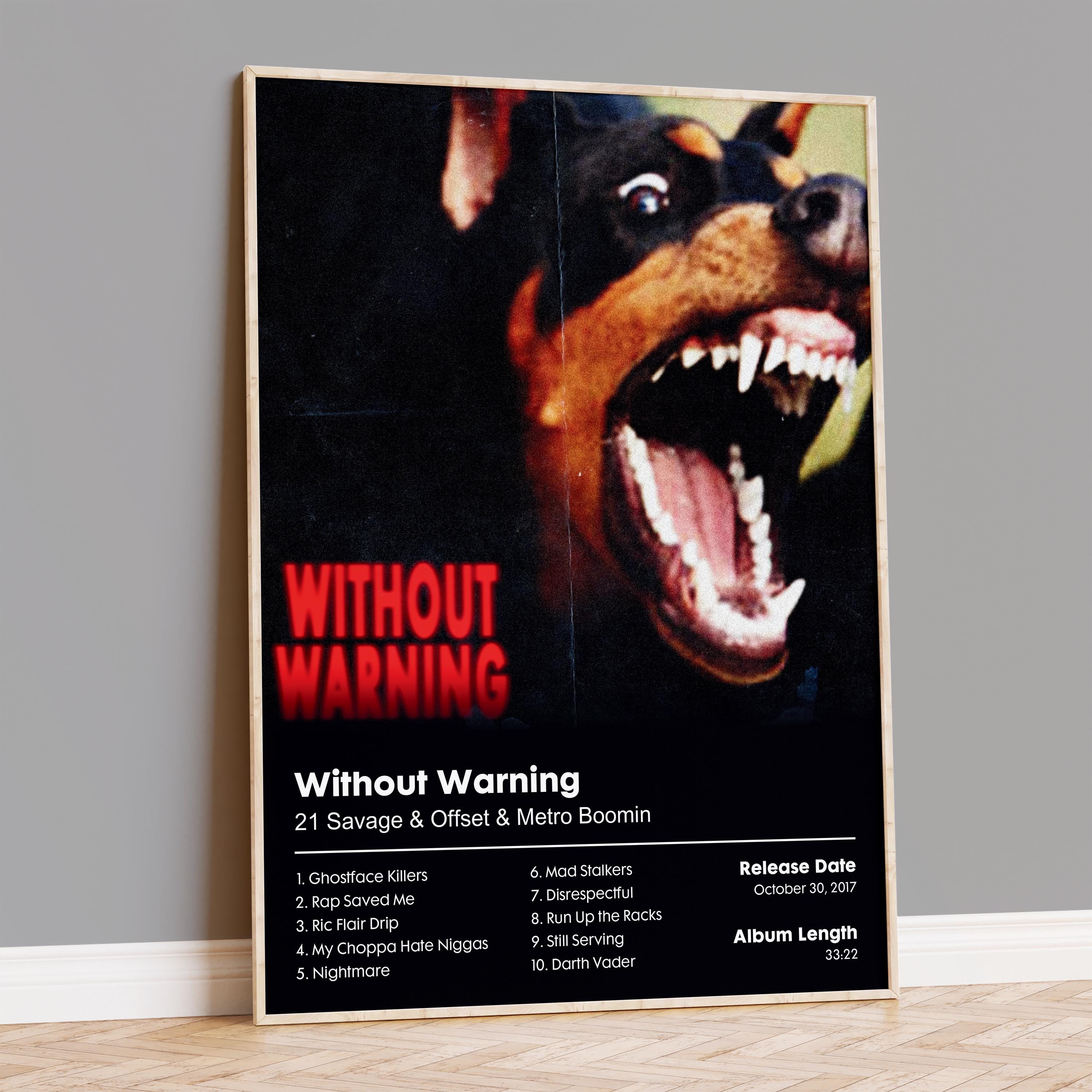 21 Savage & Offset, Metro Boomin - Without Warning - Album Poster