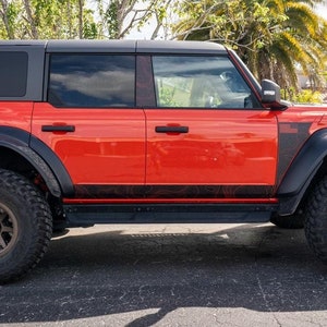 For Ford Bronco Topographic Map Lower Door Protection 2022 2023 2024
