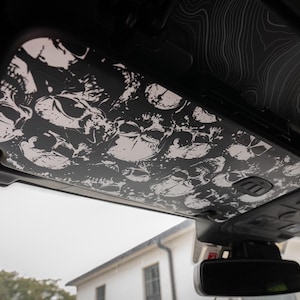 2021+ Bronco Skulls Full Coverage Sun Visor Cover Up Decals Stickers for 2021 2022 2023 2024 2025 Airbag