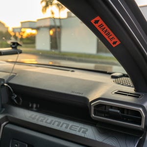 2025 Toyota 4Runner 6th Gen Grab Handle Warning Label Decal Graphic