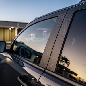 2025 トヨタ 4Runner 地形図 Bピラー オーバーレイ デカール ステッカー グラフィックス 第6世代