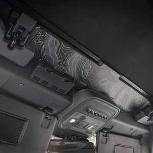 2021+ Bronco Soft Top-handgreeppaneel overlay Topografische kaart Badlands