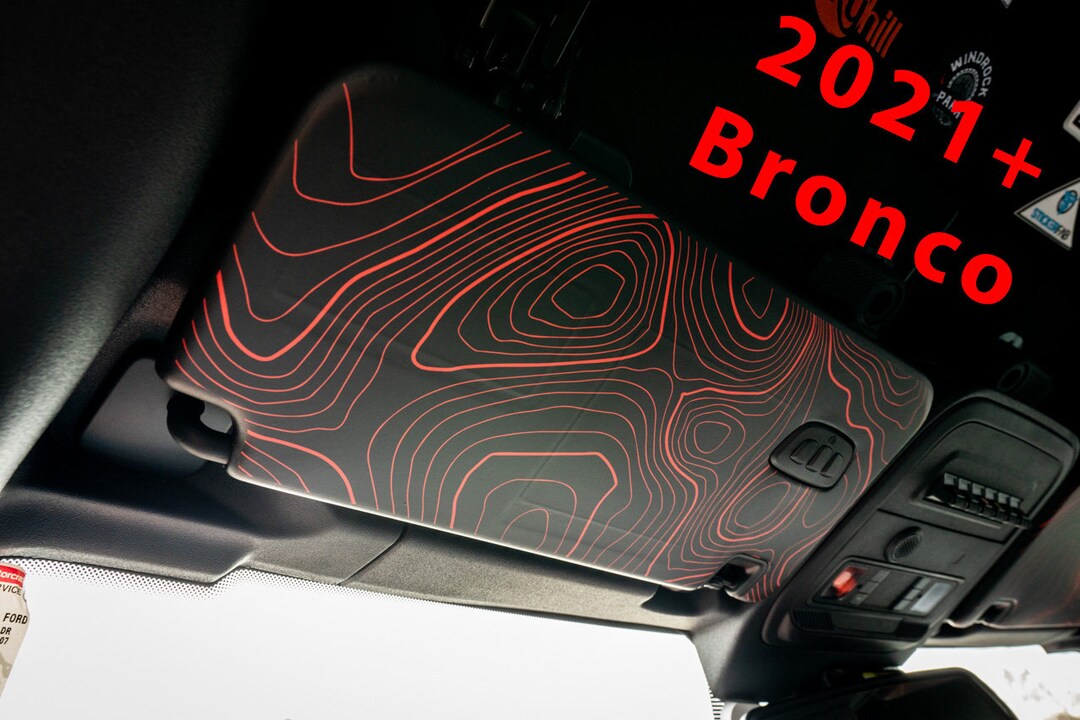Bronco Topo Full Coverage Sun Visor Cover up Decals Stickers for 2021