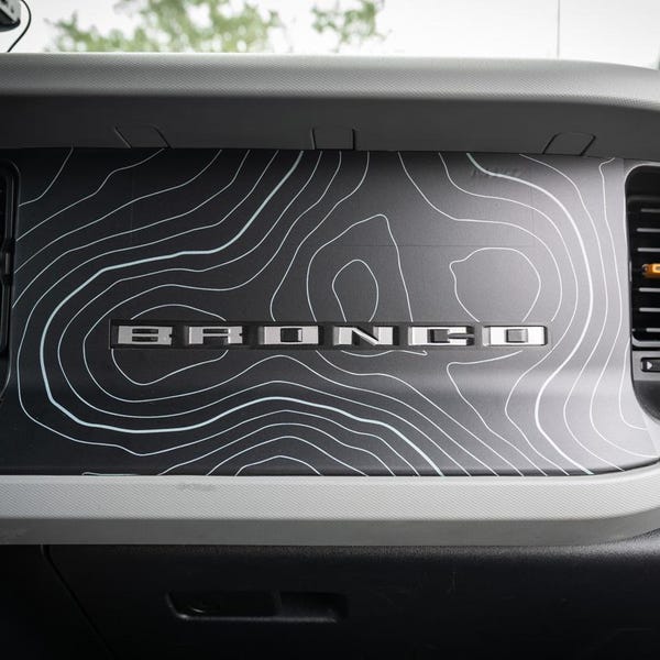 2021+ Bronco Topographic 3 Piece Dash Kit - Decals Stickers