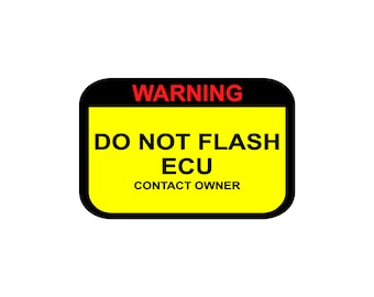 Do Not Flash ECU OBD Port Warning Sticker (Pair) for Flashing Tuning
