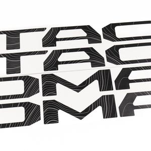 2024 Toyota Tacoma Topographic Tailgate Letters Stickers Decals Emblem Logo