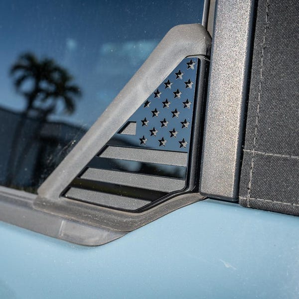 For 2021+ Bronco American Flag Rear Window Triangle Acrylic Emblem 4 Door