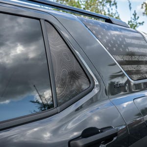 2025 Toyota 4Runner 6th Gen Topographic Rear Vent Window Overlay See Through V2