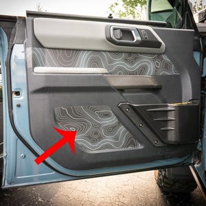 Ford Bronco Topographic Lower Door Card Insert Front 4 Door