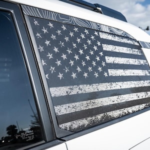 Rivestimento per finestrini con bandiera americana per Toyota Land Cruiser 2024, trasparente, V2 2025